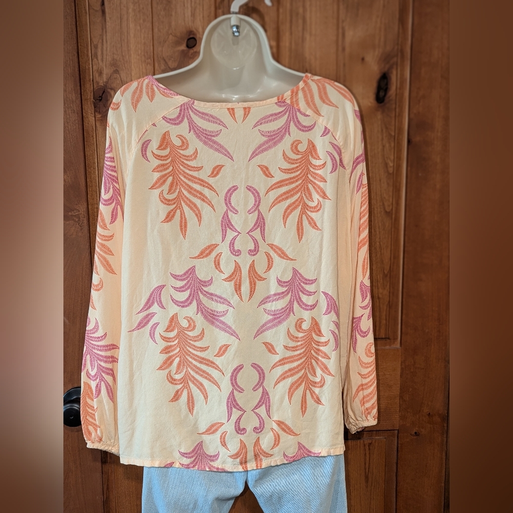 Lascana Chic Women's Blouse in Peach and Pink - Picture 5 of 9